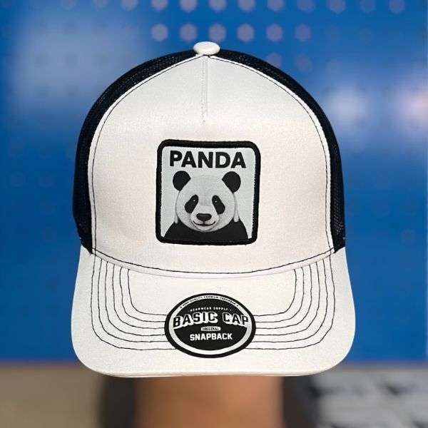 gorro jockey snapback embro bordado panda