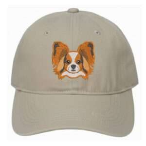 jockey gorro trucker bordado Embroidery animales mascotas perro Papillon
