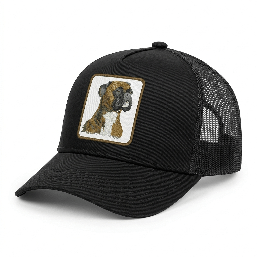 jockey gorro trucker bordado Embroidery perro boxer9