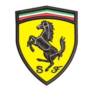 parche bordado Embroidery Design modelo ferrari