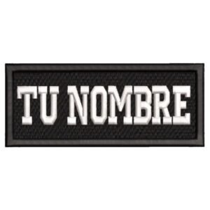 parche bordado Embroidery Design modelo nombre personalizado