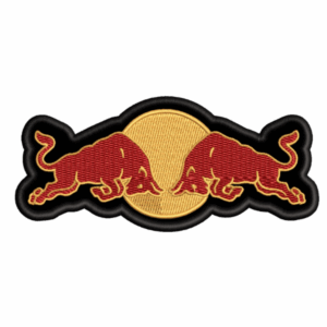 parche bordado Embroidery Design–red bull